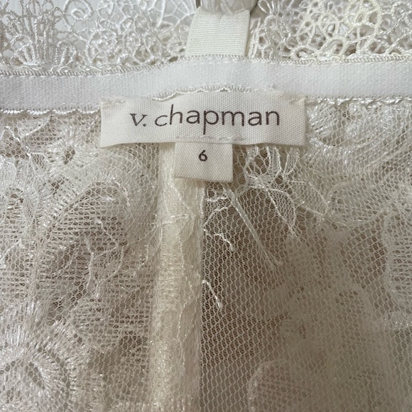 V. Chapman Ivory Lace Mini Dress - Picture 8 of 9